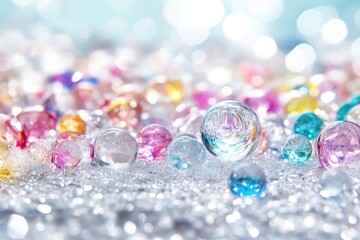 Multicolored glass beads