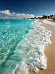 Tropical Beach Waves at Dawn