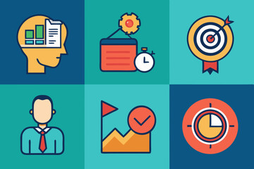 6 set of marketing icon