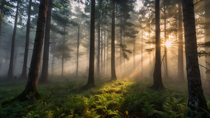 Fototapeta premium morning in the forest