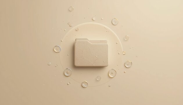 Digital folder organization tips home office informational guide minimalistic environment top-down view productivity concept