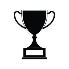 Champion Trophy silhouette, trophy vector, trophy icon on a white background