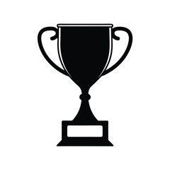 Champion Trophy silhouette, trophy vector, trophy icon on a white background