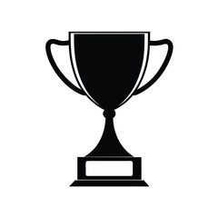 Champion Trophy silhouette, trophy vector, trophy icon on a white background