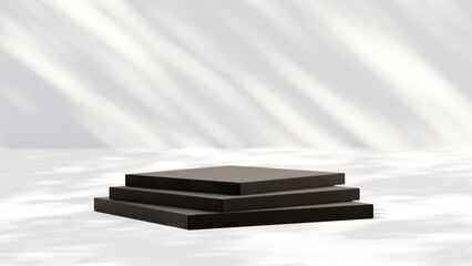 Blank podium display. Minimalist pedestal or showcase scene for present product and mock up. product display podium. 3d rendering geometric forms. 