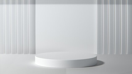 Blank podium display. Minimalist pedestal or showcase scene for present product and mock up. product display podium. 3d rendering geometric forms. 