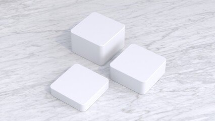 Blank podium display. Minimalist pedestal or showcase scene for present product and mock up. product display podium. 3d rendering geometric forms. 