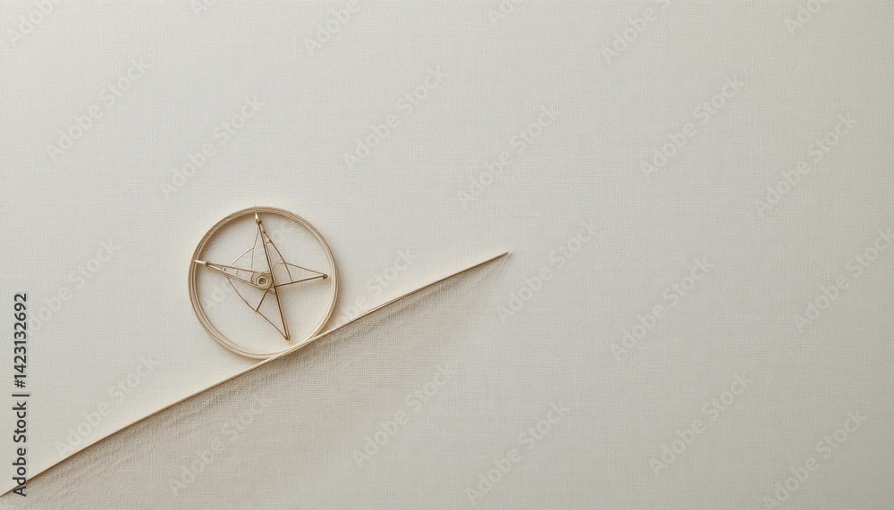 Poster navigating direction and purpose minimalist setting artistic wall installation indoor space close-up