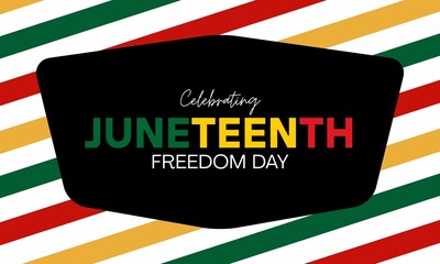 celebrate Juneteenth Freedom Day, emancipation day on June 19, African-American history and heritage	