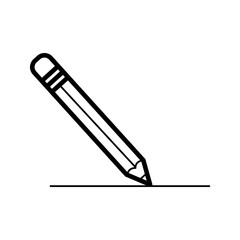 pencil write isolated icon on white background