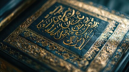 Fototapeta premium Elegant Calligraphy on Ancient Book