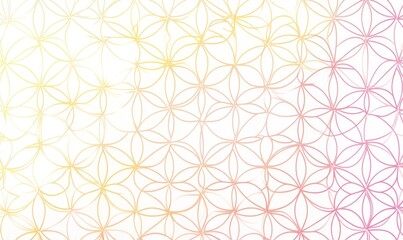 Pastel Flower Mandala Pattern Soft Color Gradient Background