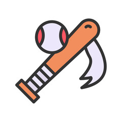 Baseball icon vector image. Suitable for mobile apps, web apps and print media.