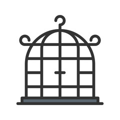 Birdcage icon vector image. Suitable for mobile apps, web apps and print media.