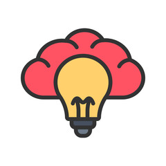 Brainstorming icon vector image. Suitable for mobile apps, web apps and print media.