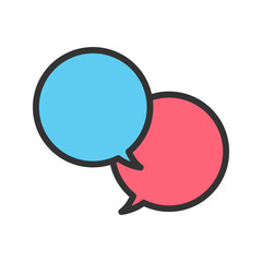 Chat icon vector image. Suitable for mobile apps, web apps and print media.