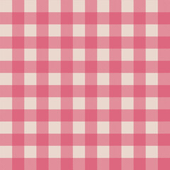 Pink Cream Plaid Gingham Pattern