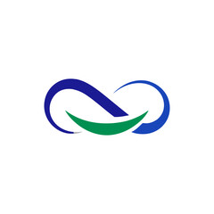 Infinity Logo with Green and Blue Elements