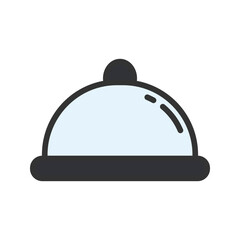 Dish icon vector image. Suitable for mobile apps, web apps and print media.