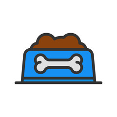Dog Food icon vector image. Suitable for mobile apps, web apps and print media.
