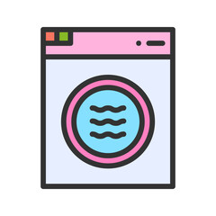 Dryer icon vector image. Suitable for mobile apps, web apps and print media.