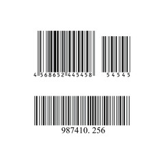 Set of barcode icon. bar code for web design. product barcode scanner. simple fake bar code. abstract barcode. vector illustration.