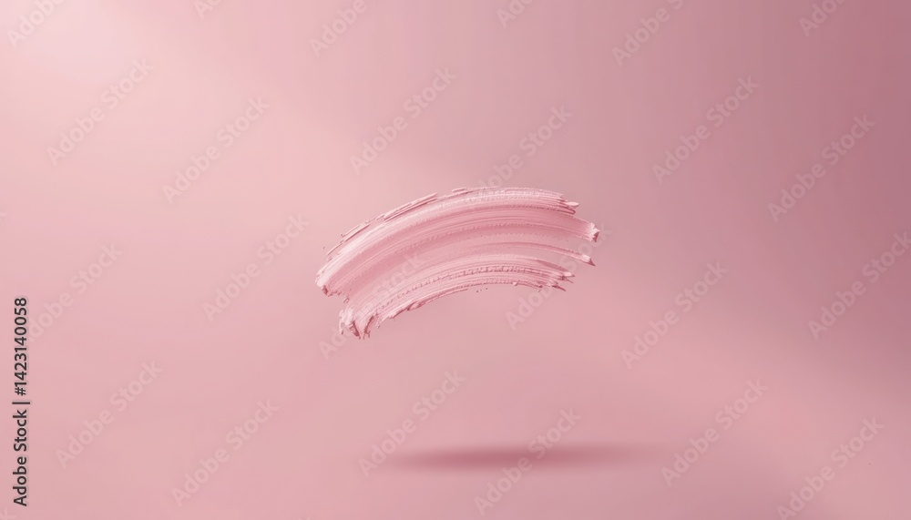 Poster dynamic brush stroke animation soft pink background digital art minimalist style abstract concept