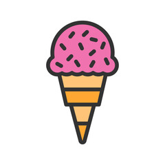 Ice Cream icon vector image. Suitable for mobile apps, web apps and print media.