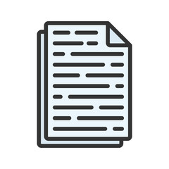 Paper icon vector image. Suitable for mobile apps, web apps and print media.