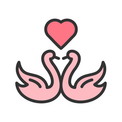 Obraz premium Swan icon vector image. Suitable for mobile apps, web apps and print media.