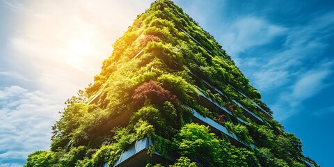 Verdant Building Against Blue Sky