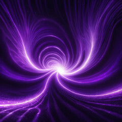 Swirling purple light emanating from a central point creating a vortex-like effect surrounded by vibrant, smooth gradients illuminating a dark background.