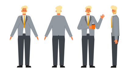 Vector of Character Rigged for Animation 