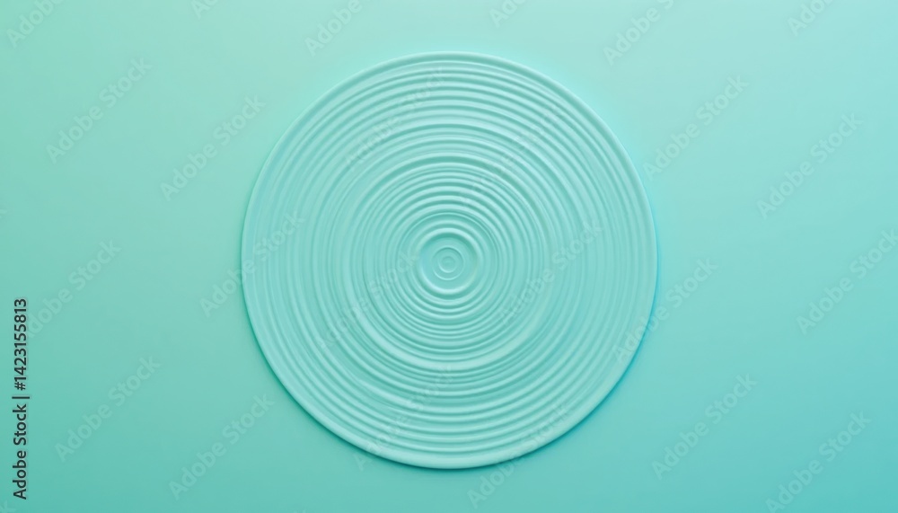 Poster calm circular patterns minimalist design digital art soft color palette abstract view tranquil aesth