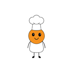funny cartoon chef with a ladle