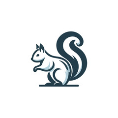 simple squirrel logo vector illustration