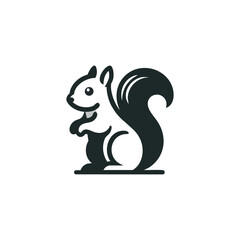 simple squirrel logo vector illustration