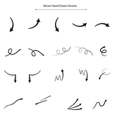 Fototapeta premium Hand-drawn creative arrow design collection