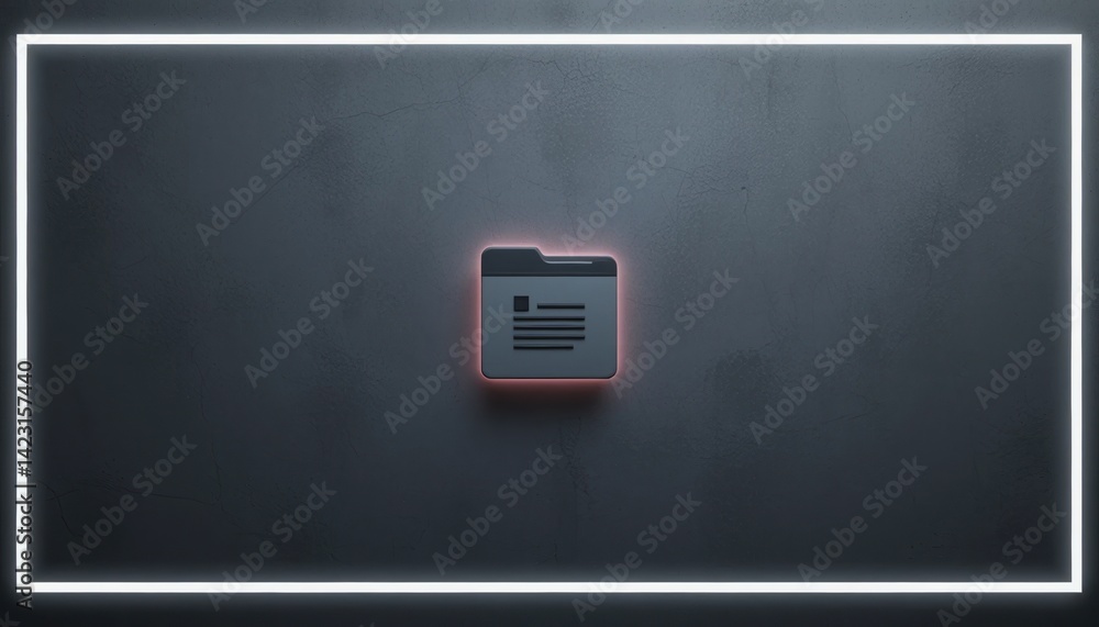 Poster digital file management action modern office graphic design minimalistic environment close-up viewpo
