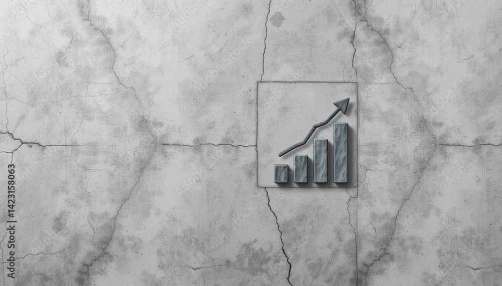 Poster growth strategies for businesses analyzing market trends and data visualization in a concrete settin