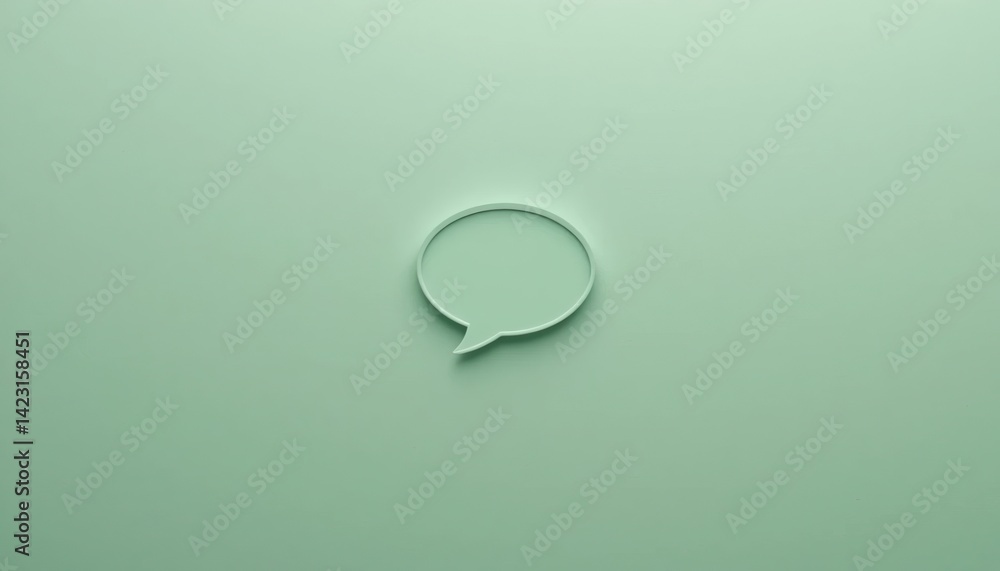 Poster engaging conversation bubble design digital space graphic element minimalist style close-up view int
