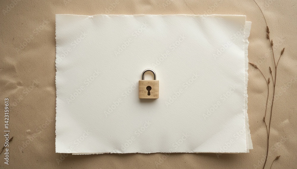 Aufkleber unlocking creativity a visual exploration of padlocks on blank paper artistic environment with minim