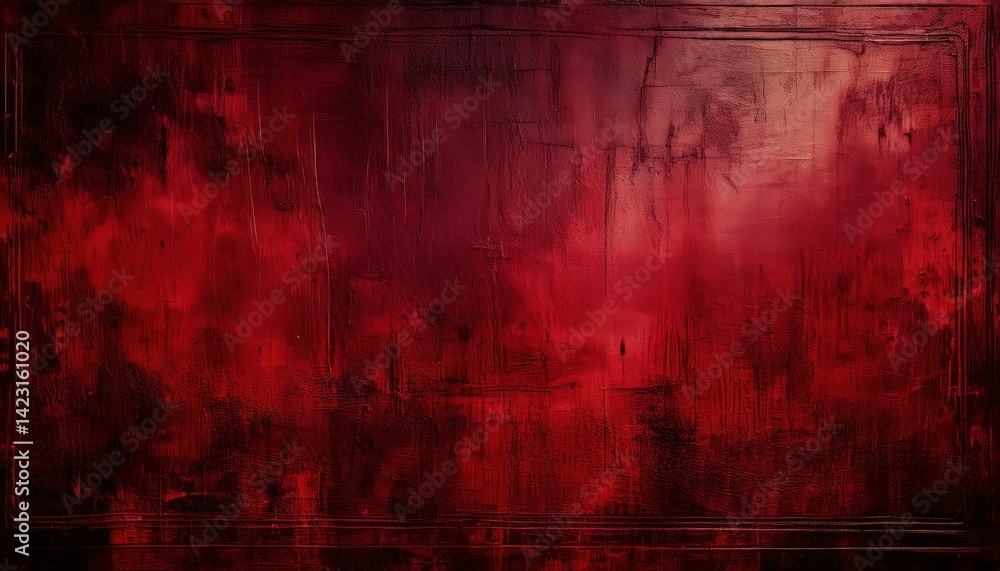 Poster dark red textured abstract painting perfect for halloween themed designs, web design, print media, o