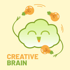 Creative Brain Concept Vector