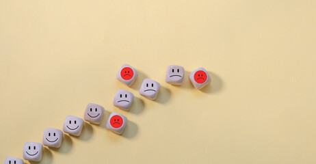 Blocks with faces crumbles, the unfortunate ones leave the line. Falling popularity