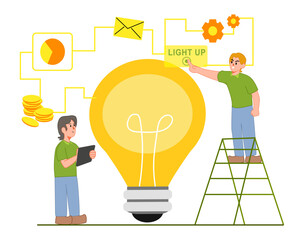 Light up idea illustration