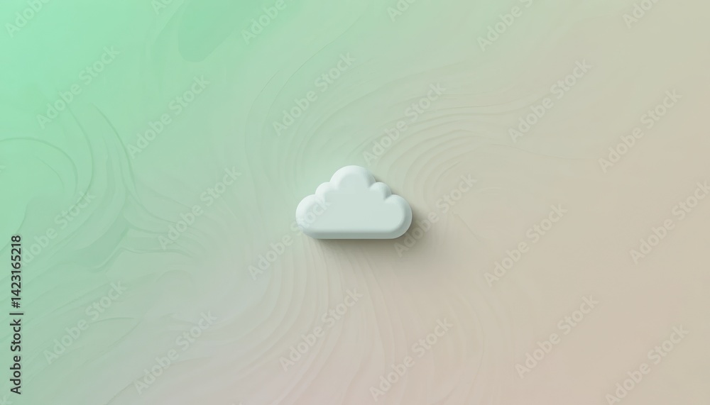 Poster dynamic cloud animation digital space graphic design modern environment abstract view visual concept