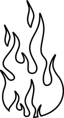 Hand Drawn Line Fire