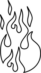 Hand Drawn Line Fire