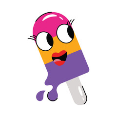 Popsicle vector Sticker. Eps 10 file